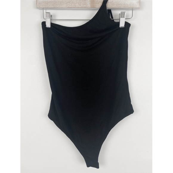 NWT Lulus Show Your Attitude One Shoulder Bodysuit, Black - Size‎ XL - Picture 4 of 7
